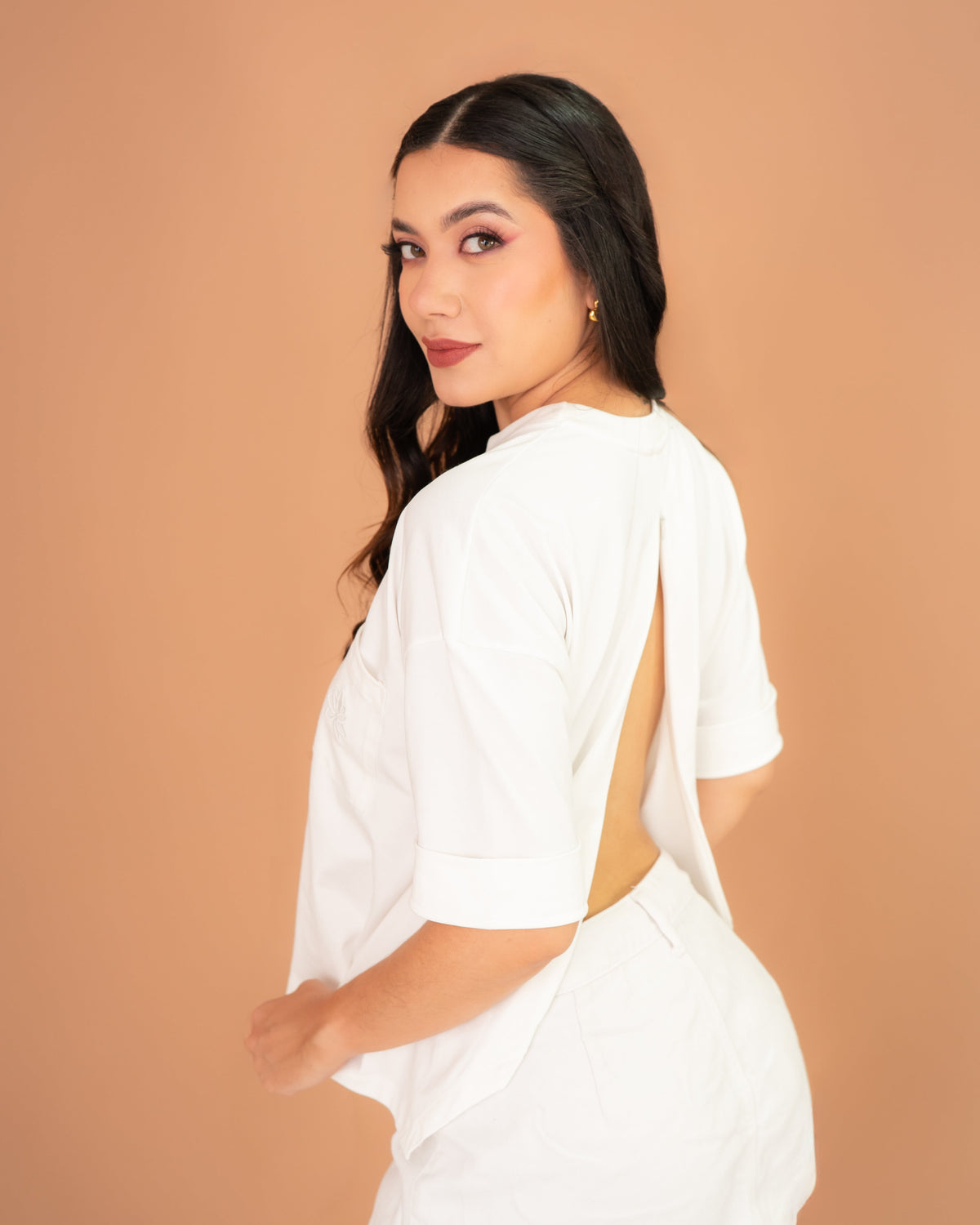 Camiseta Oversize Mimosa — Marfil