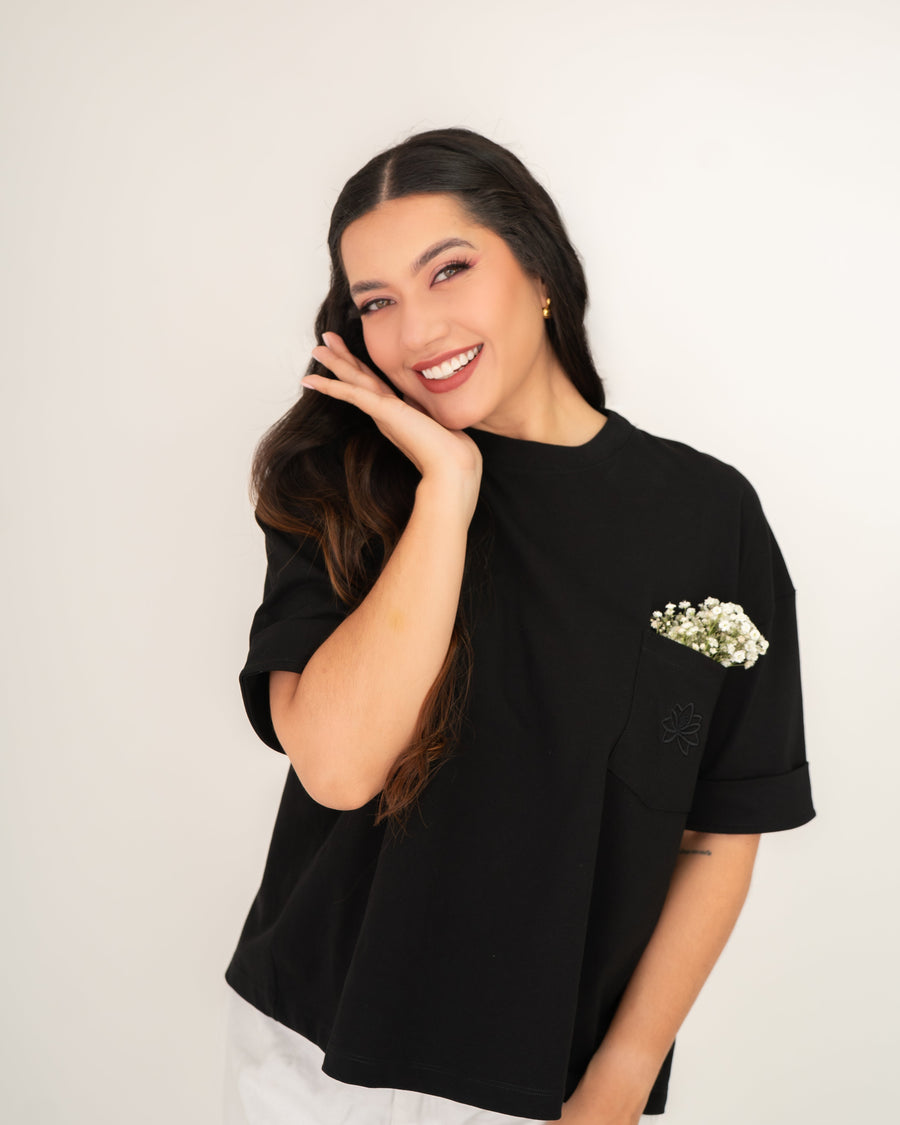 Camiseta Oversize Mimosa — Marfil