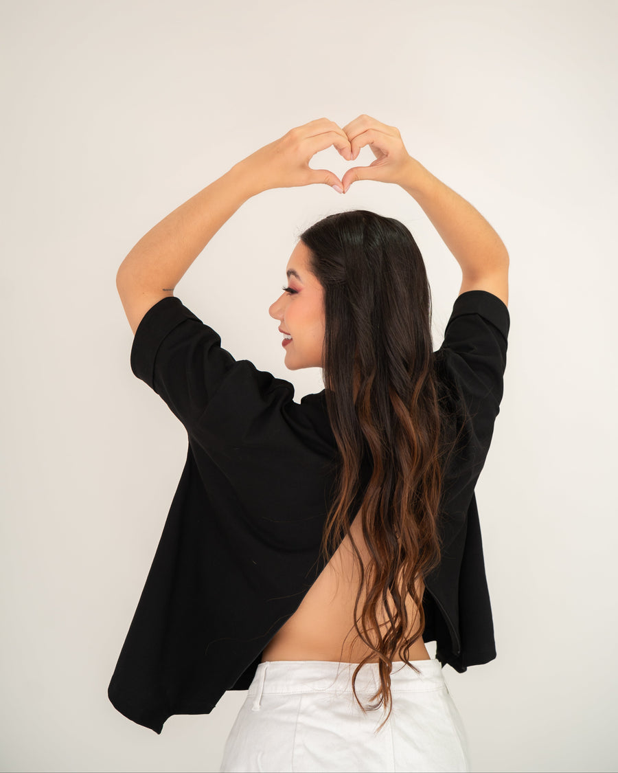 Camiseta Oversize Mimosa — Marfil